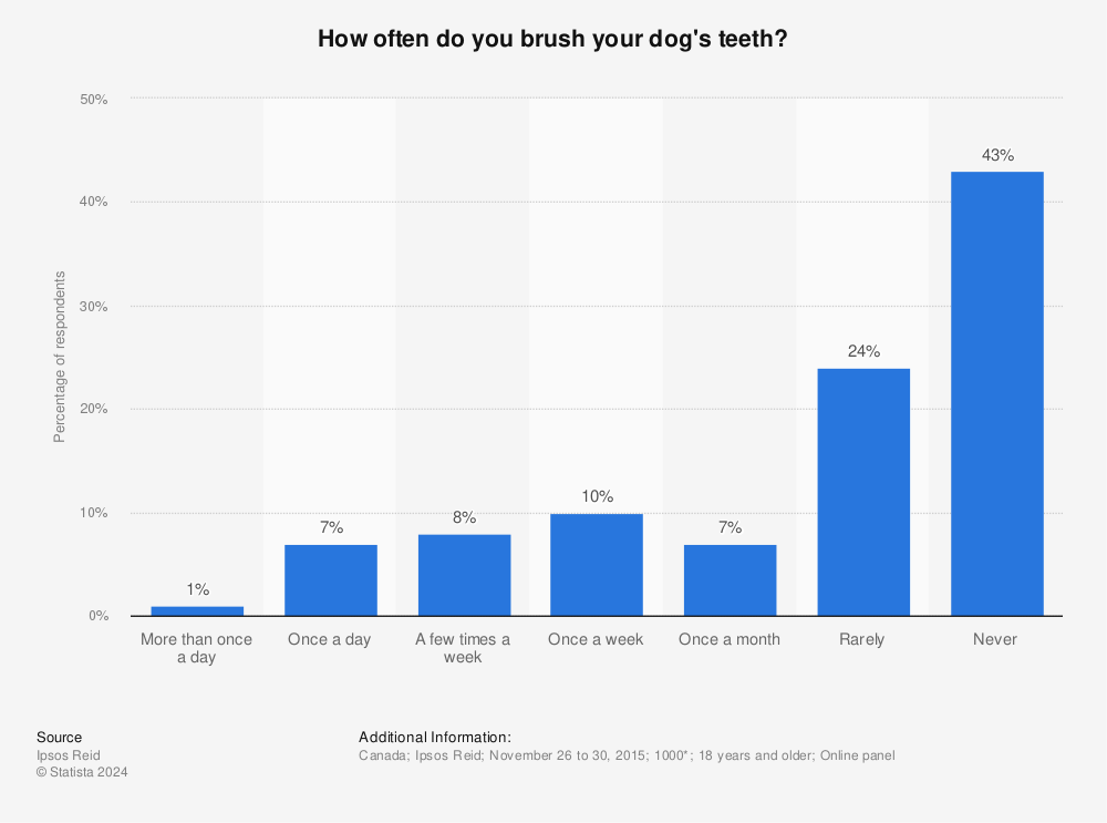 Statistic: How often do you brush your dog's teeth? | Statista