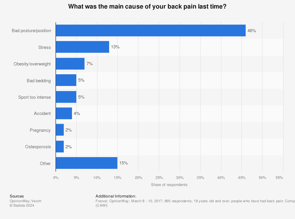 Statistic: What was the main cause of your back pain last time? | Statista